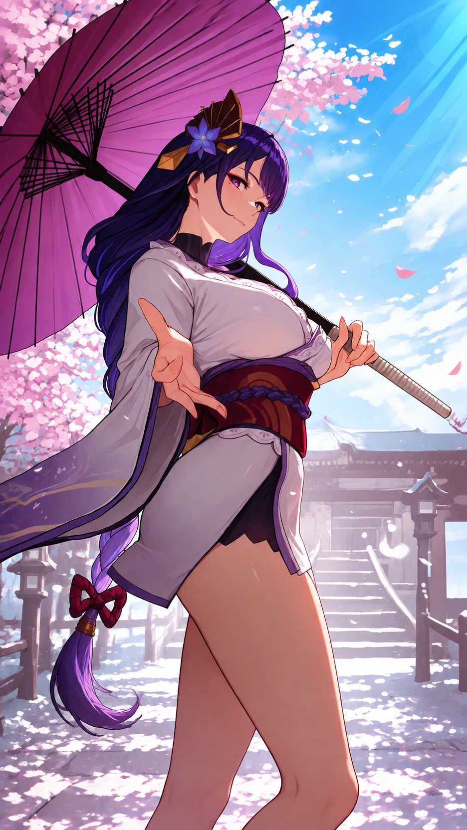 雷電将軍(原神)のAIキャラクター紹介イラスト