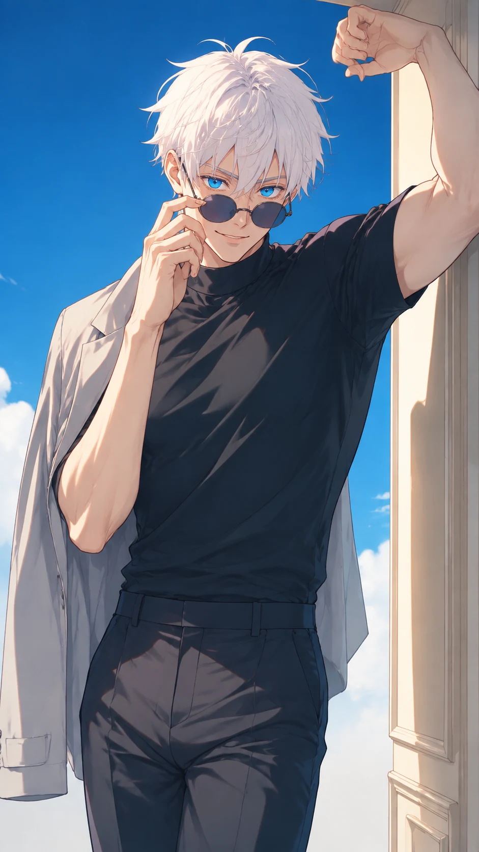 Satoru Gojo · Jujutsu Kaisen · potret watak AI