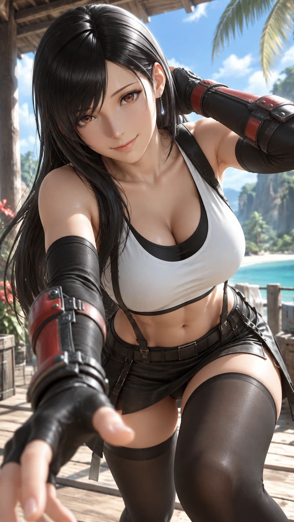 Tifa Lockhart · Final Fantasy VII · potret watak AI
