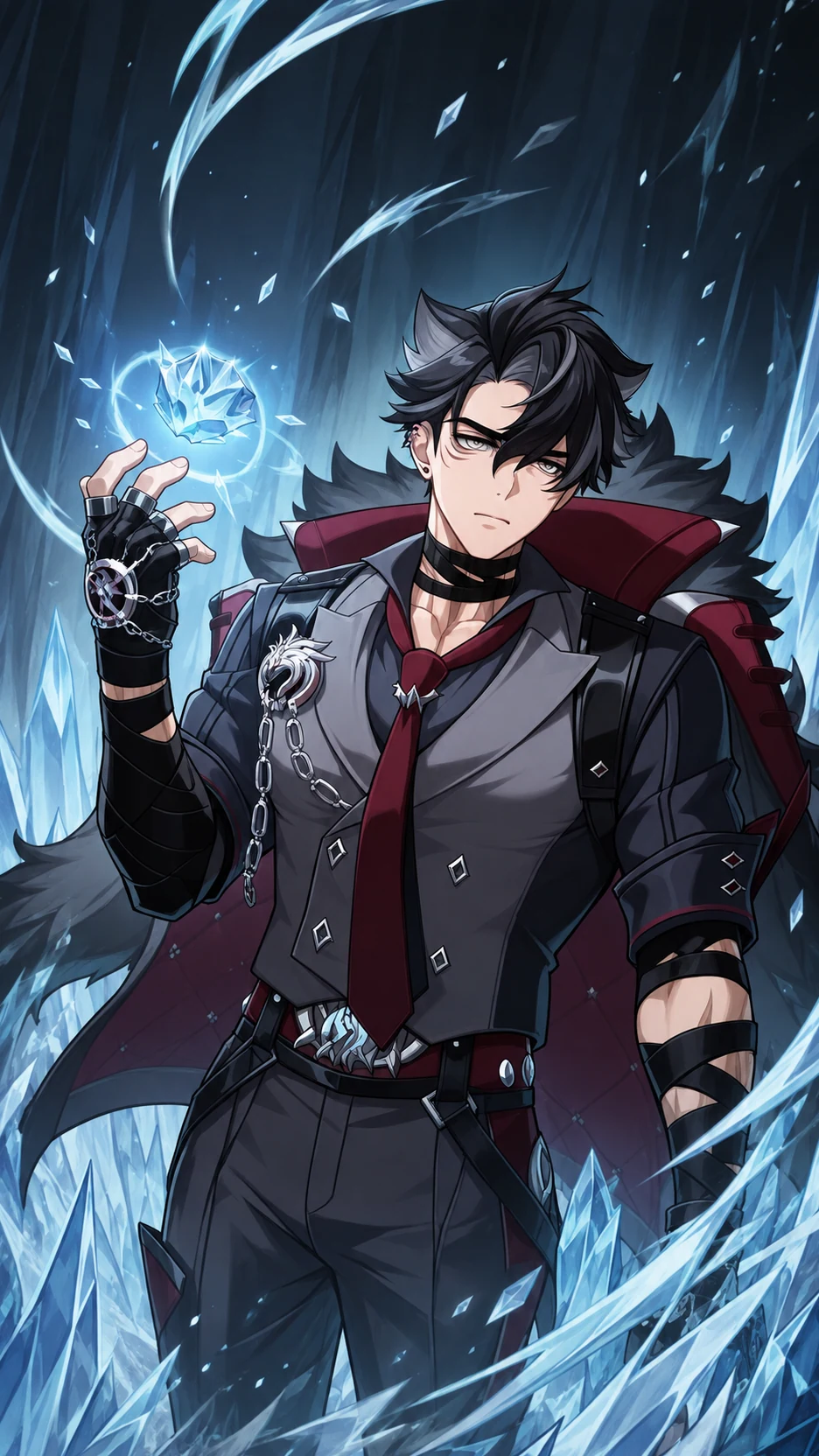 リオセスリ(原神)のAIキャラクター紹介イラスト