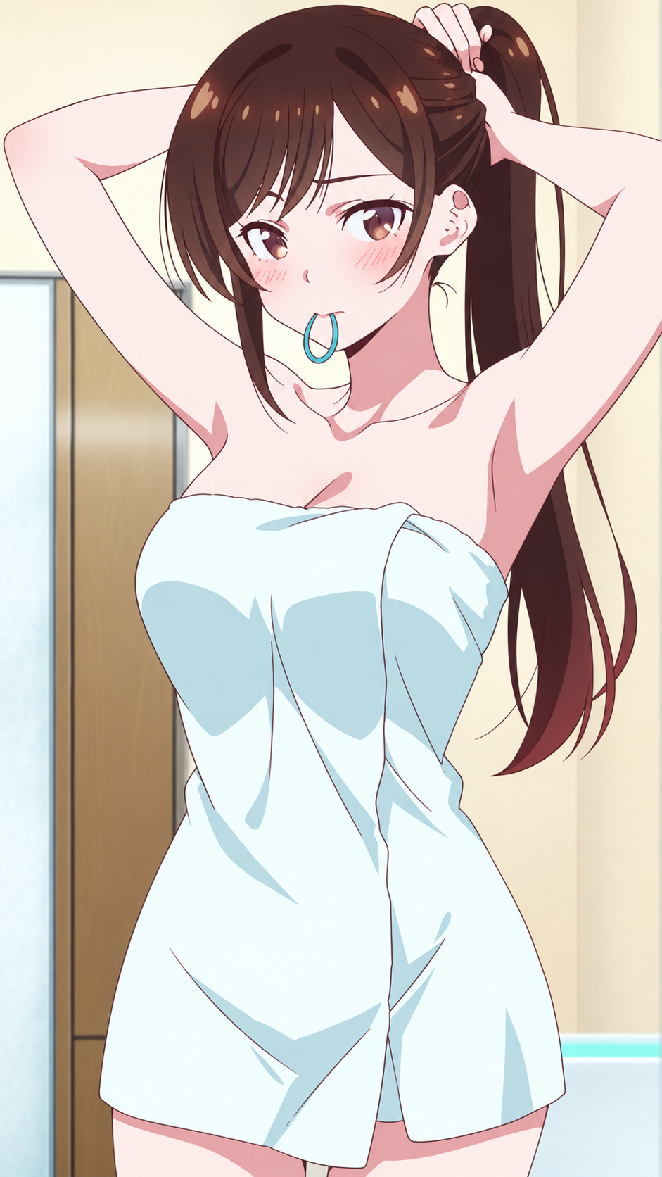 水原千鶴(彼女、お借りします)のAIキャラクター紹介イラスト