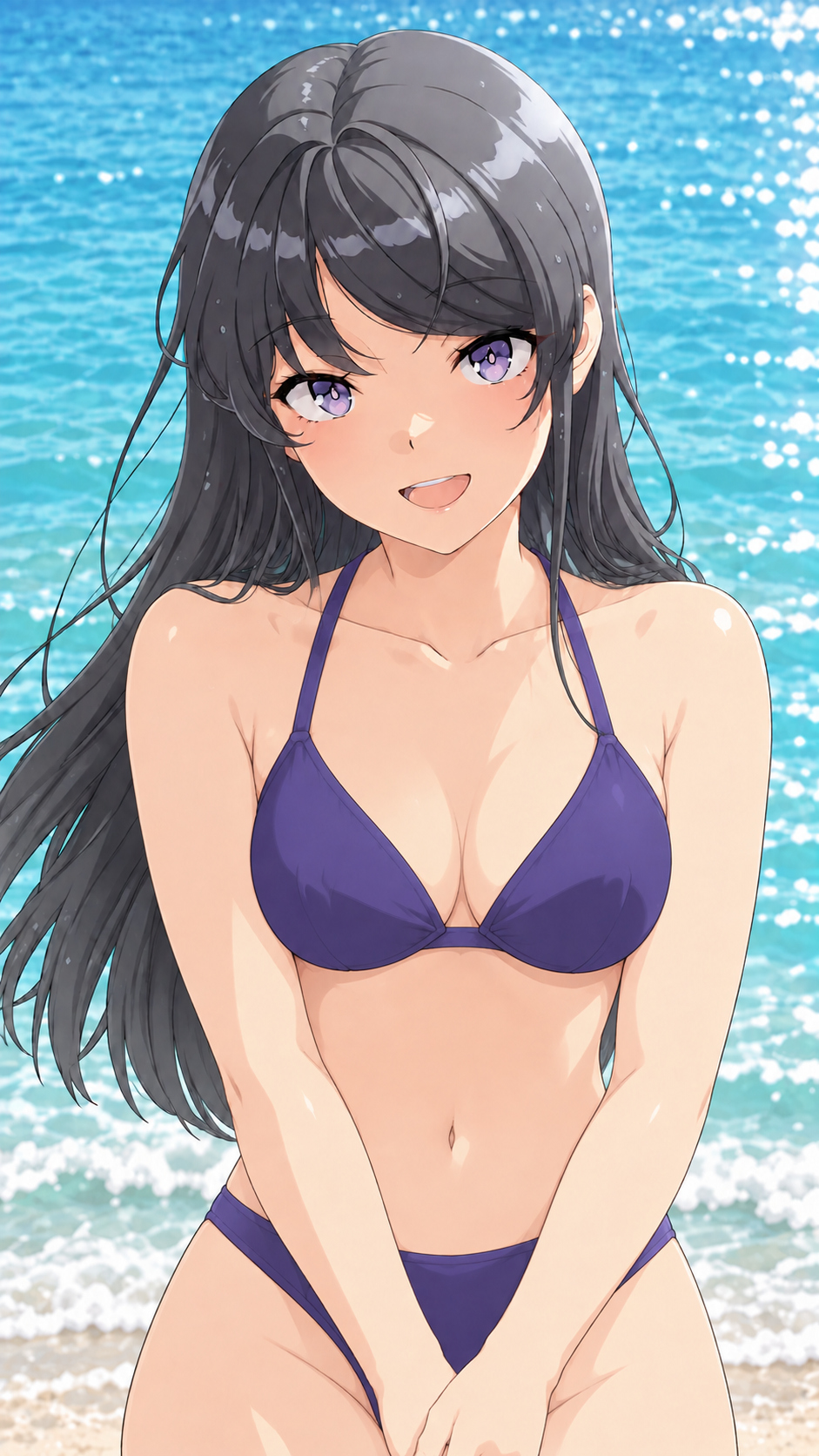 桜島麻衣(青春ブタ野郎シリーズ)のAIキャラクター紹介イラスト