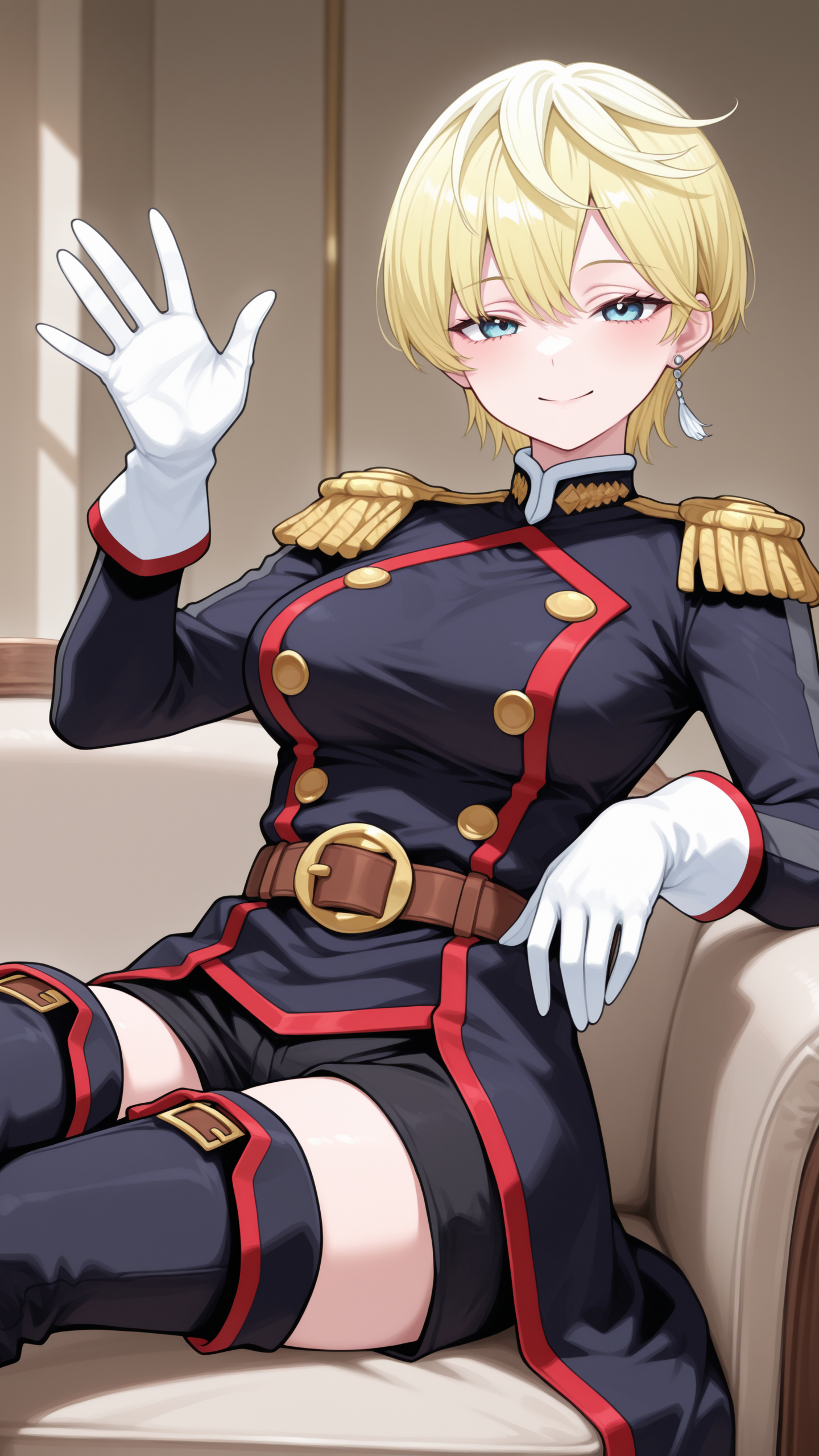 出雲天花(魔都精兵のスレイブ)のAIキャラクター紹介イラスト